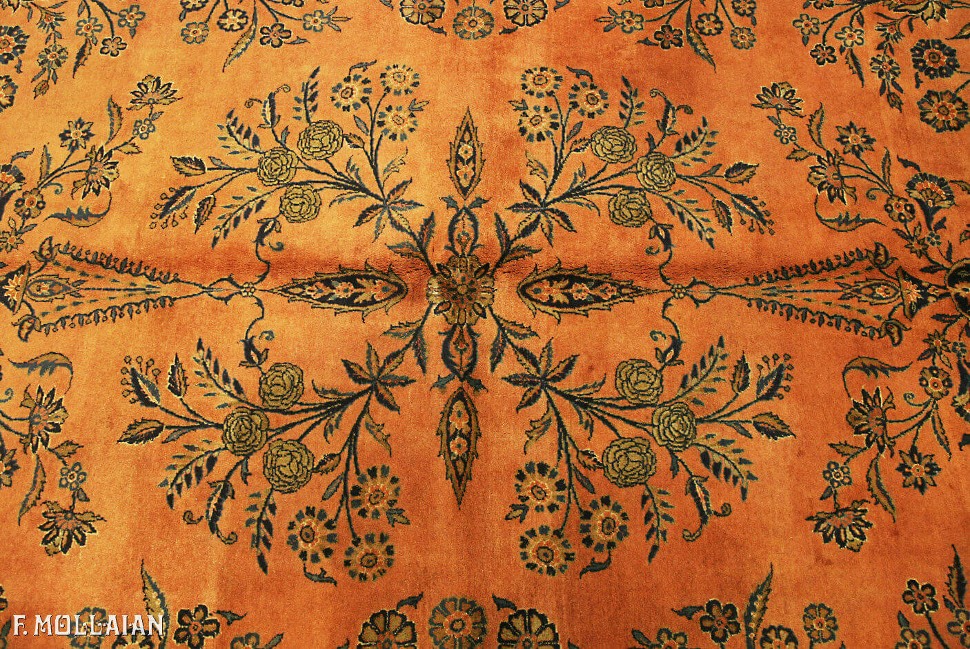 Antique Persian Kashan Manchester Carpet n°:98441969